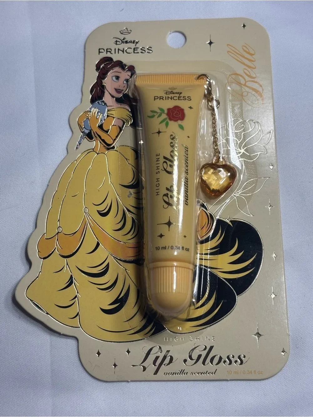 3 New Disney Princess Belle Lip Gloss - Red